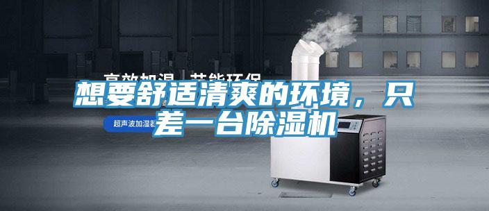 想要舒適清爽的環境,只差一臺除濕機