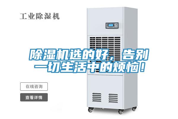 除濕機選的好,告別一切生活中的煩惱!