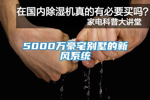 5000萬豪宅別墅的新風系統