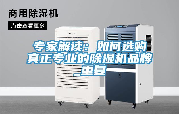專家解讀:如何選購真正專業(yè)的除濕機品牌_重復(fù)