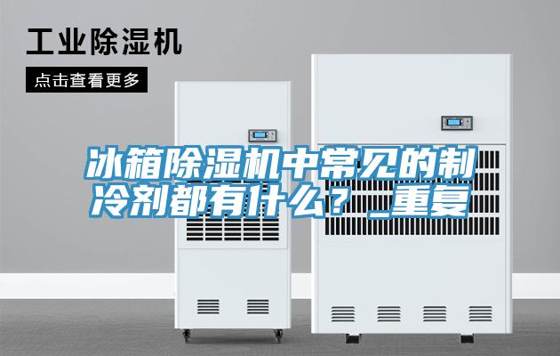 冰箱除濕機中常見的制冷劑都有什么?_重復