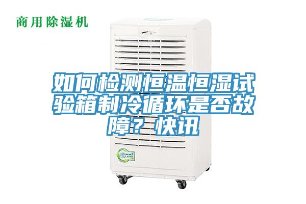 如何檢測恒溫恒濕試驗箱制冷循環是否故障?快訊