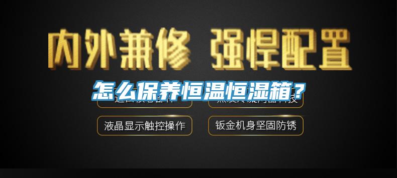 怎么保養恒溫恒濕箱？