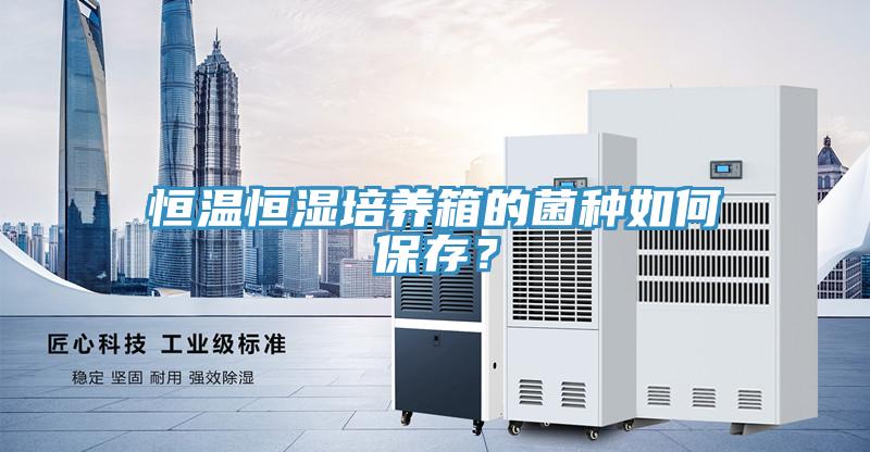 恒溫恒濕培養箱的菌種如何保存？