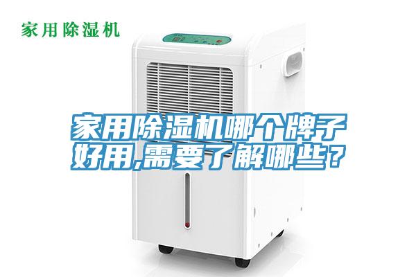 家用除濕機哪個牌子好用,需要了解哪些?