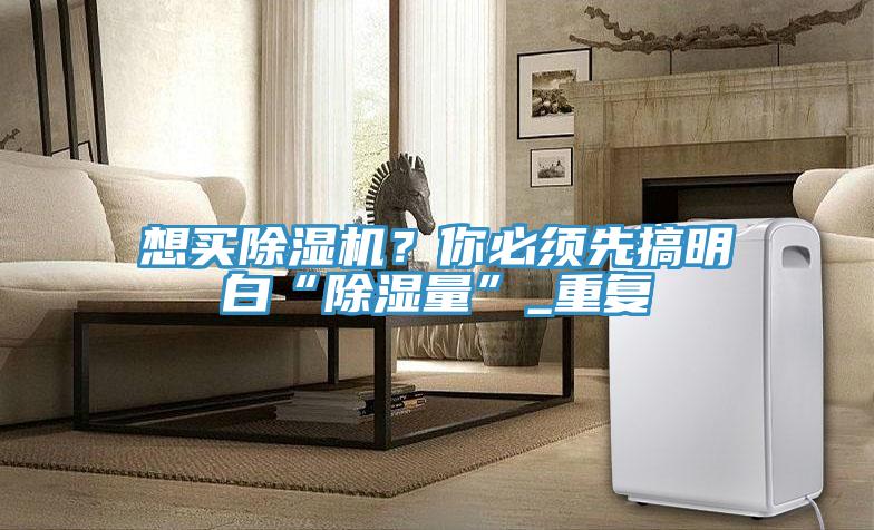 想買除濕機(jī)？你必須先搞明白“除濕量”_重復(fù)