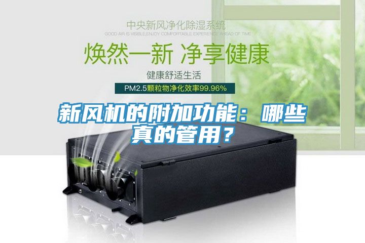 新風機的附加功能:哪些真的管用?