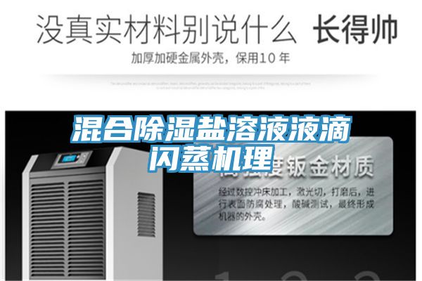 混合除濕鹽溶液液滴閃蒸機理