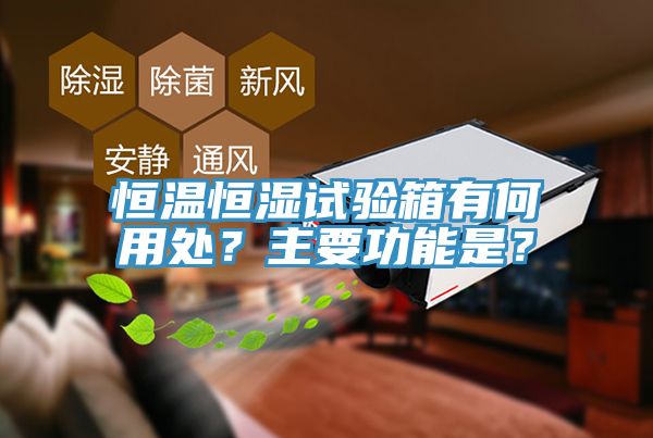 恒溫恒濕試驗箱有何用處?主要功能是?