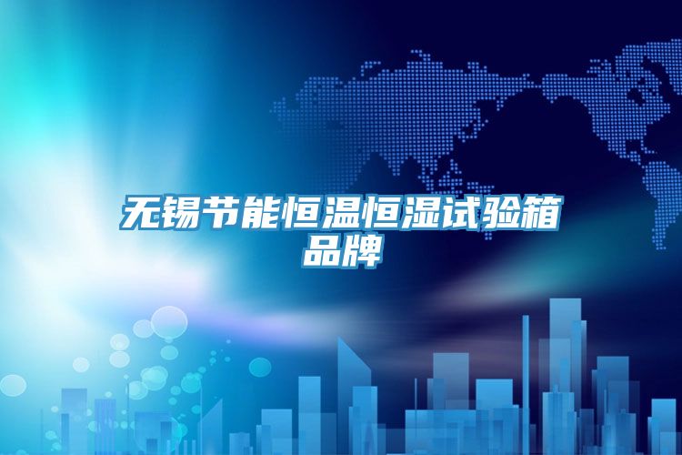 無錫節能恒溫恒濕試驗箱品牌