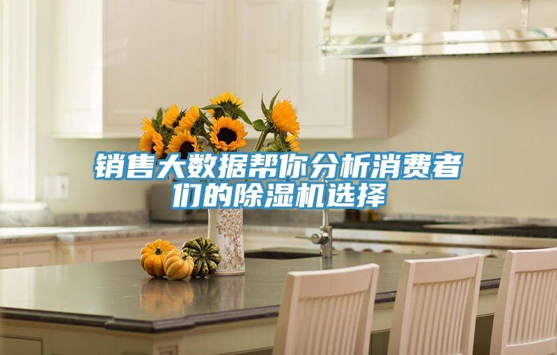 銷售大數據幫你分析消費者們的除濕機選擇