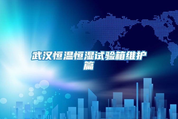 武漢恒溫恒濕試驗箱維護篇