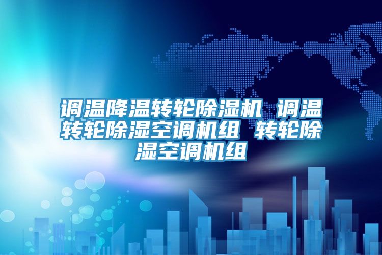 調溫降溫轉輪除濕機 調溫轉輪除濕空調機組 轉輪除濕空調機組